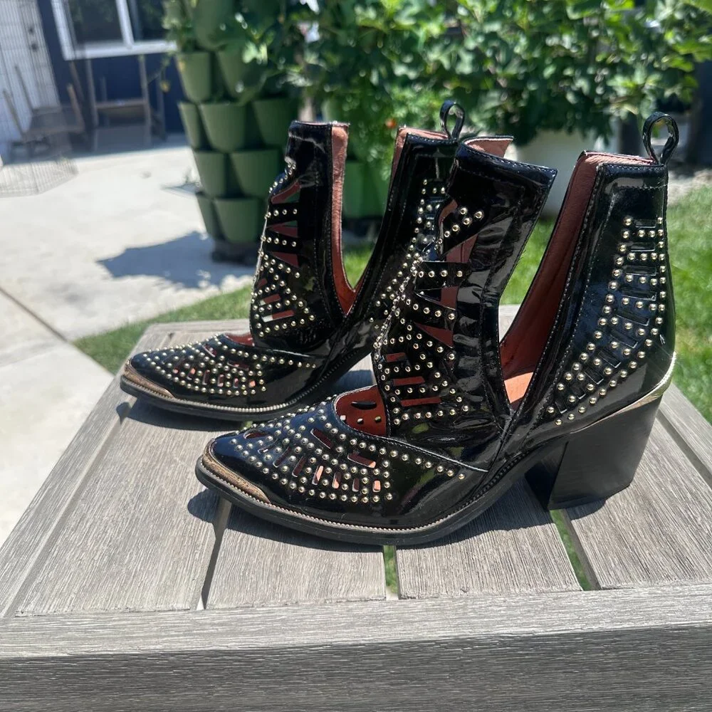 EUC Jeffrey Campbell Maceo studded booties - Picture 2 of 6